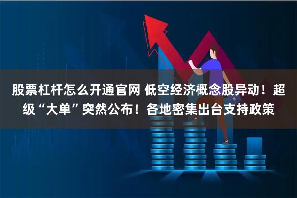 股票杠杆怎么开通官网 低空经济概念股异动！超级“大单”突然公布！各地密集出台支持政策